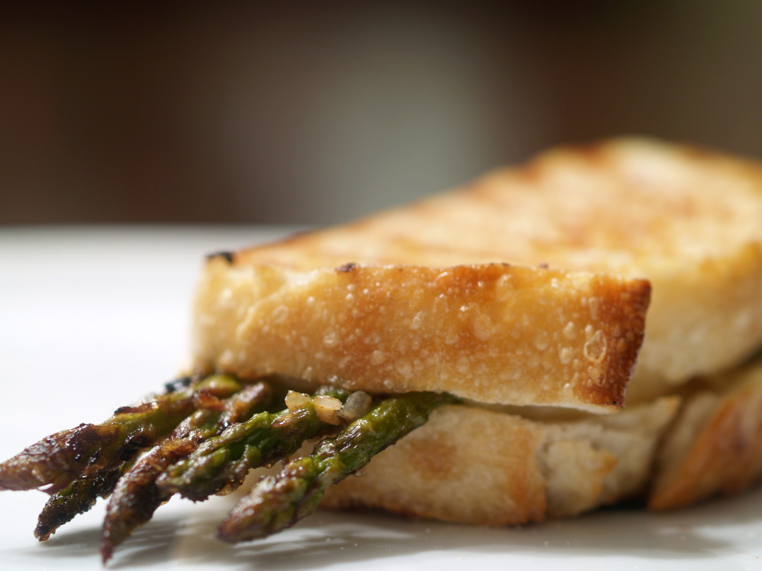 Asparagus & Lemon Pepper Vinaigrette Grilled Cheese